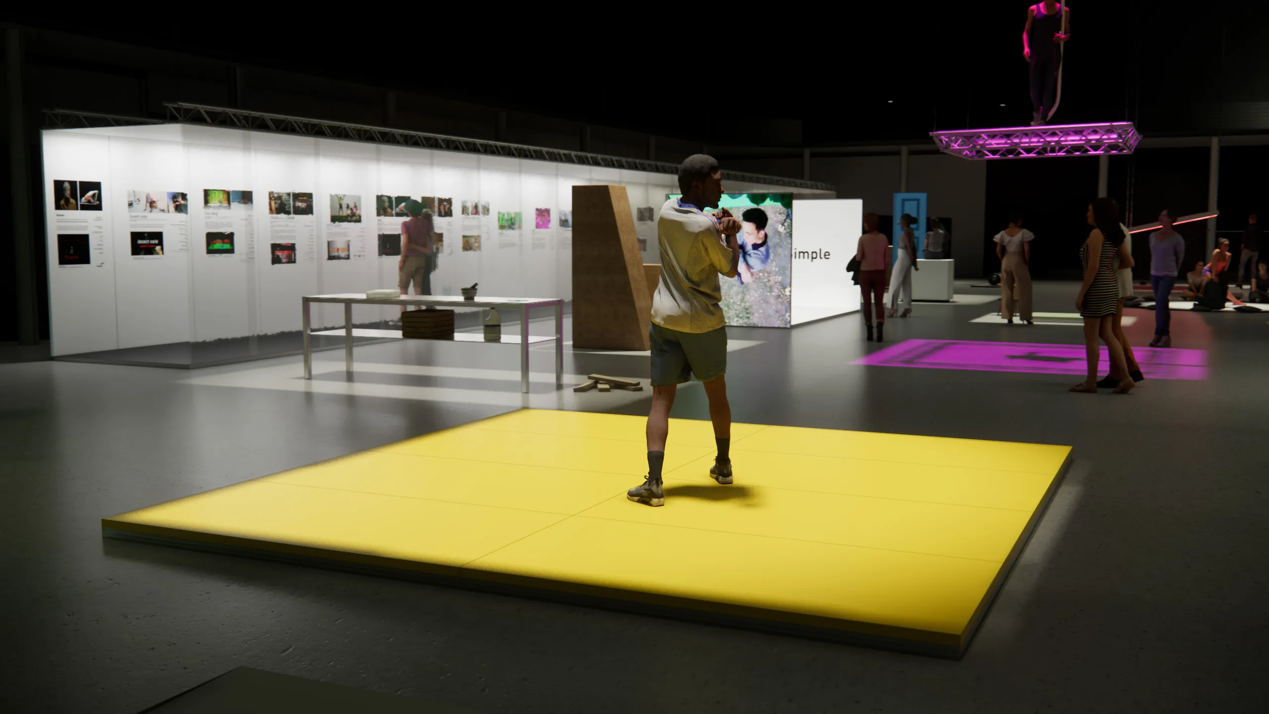 Scenographic rendering for 19 × BXL, T.R.A.N.S.I.T.S.C.A.P.E.
