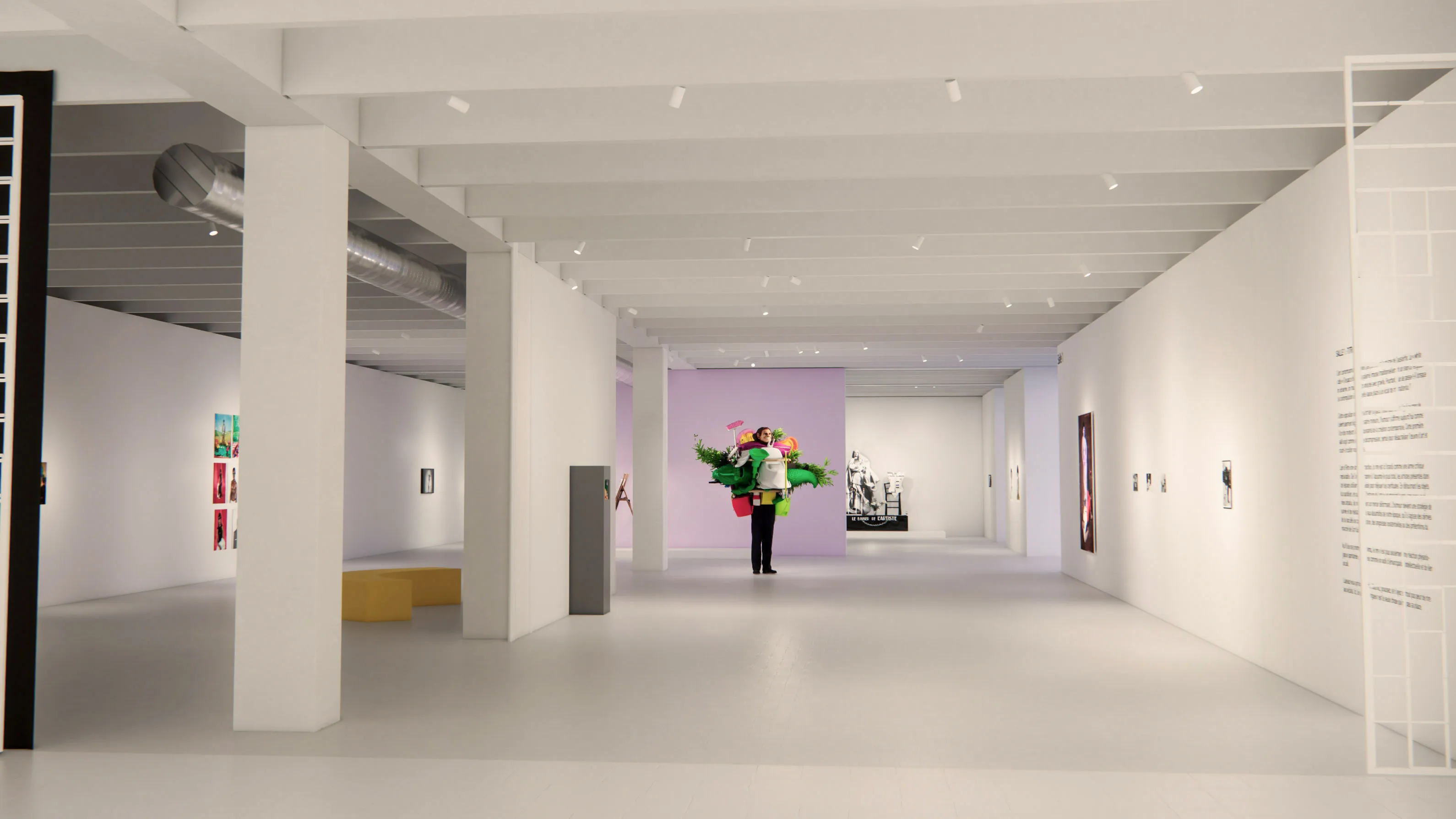 Scenographic rendering, Éclats du Rire !, Tripostal de Lille.