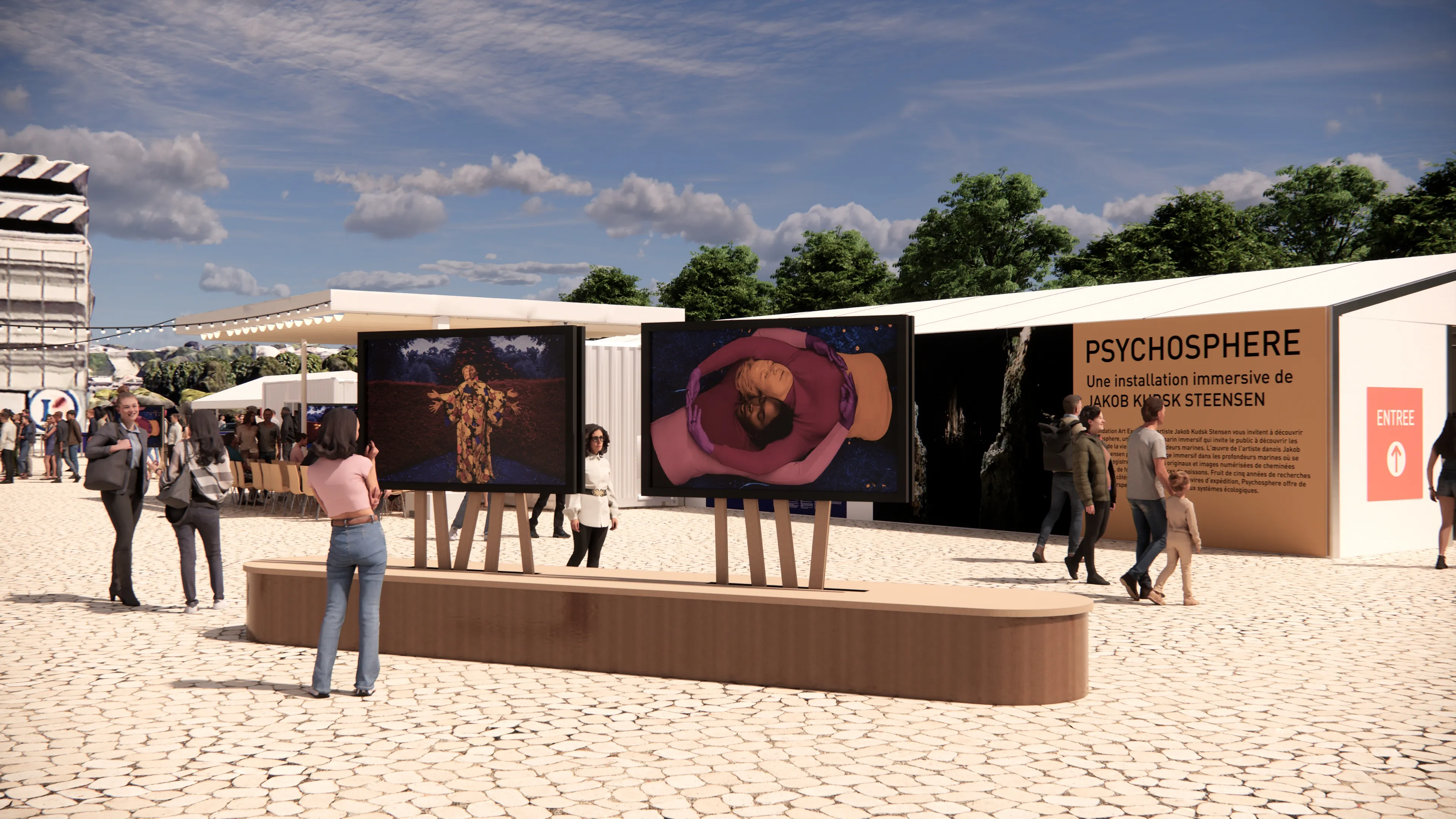 Art Explora Festival implantation simulation, Le Havre.