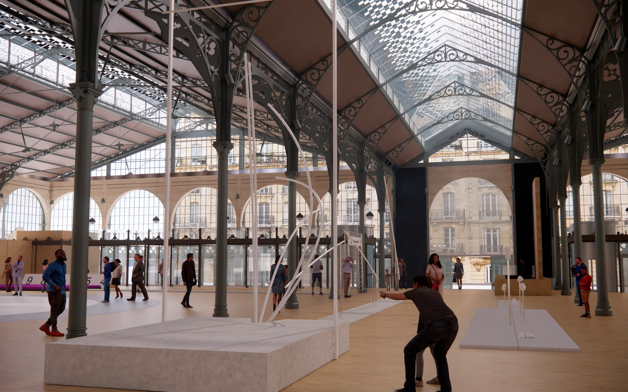 Bubka installation, Pierre Larauza, Carreau du Temple, Paris.