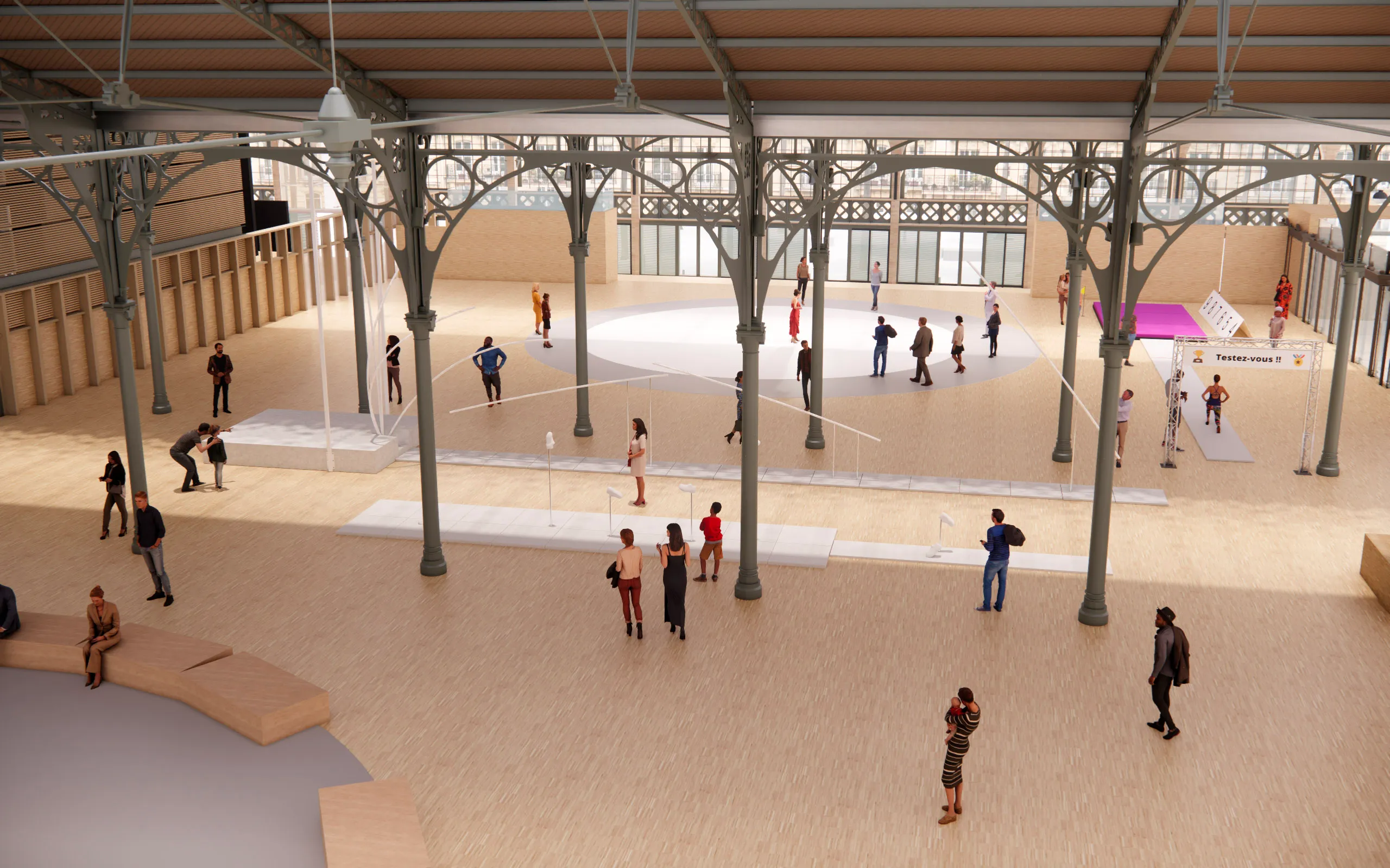 Bubka installation, Pierre Larauza, Carreau du Temple, Paris.