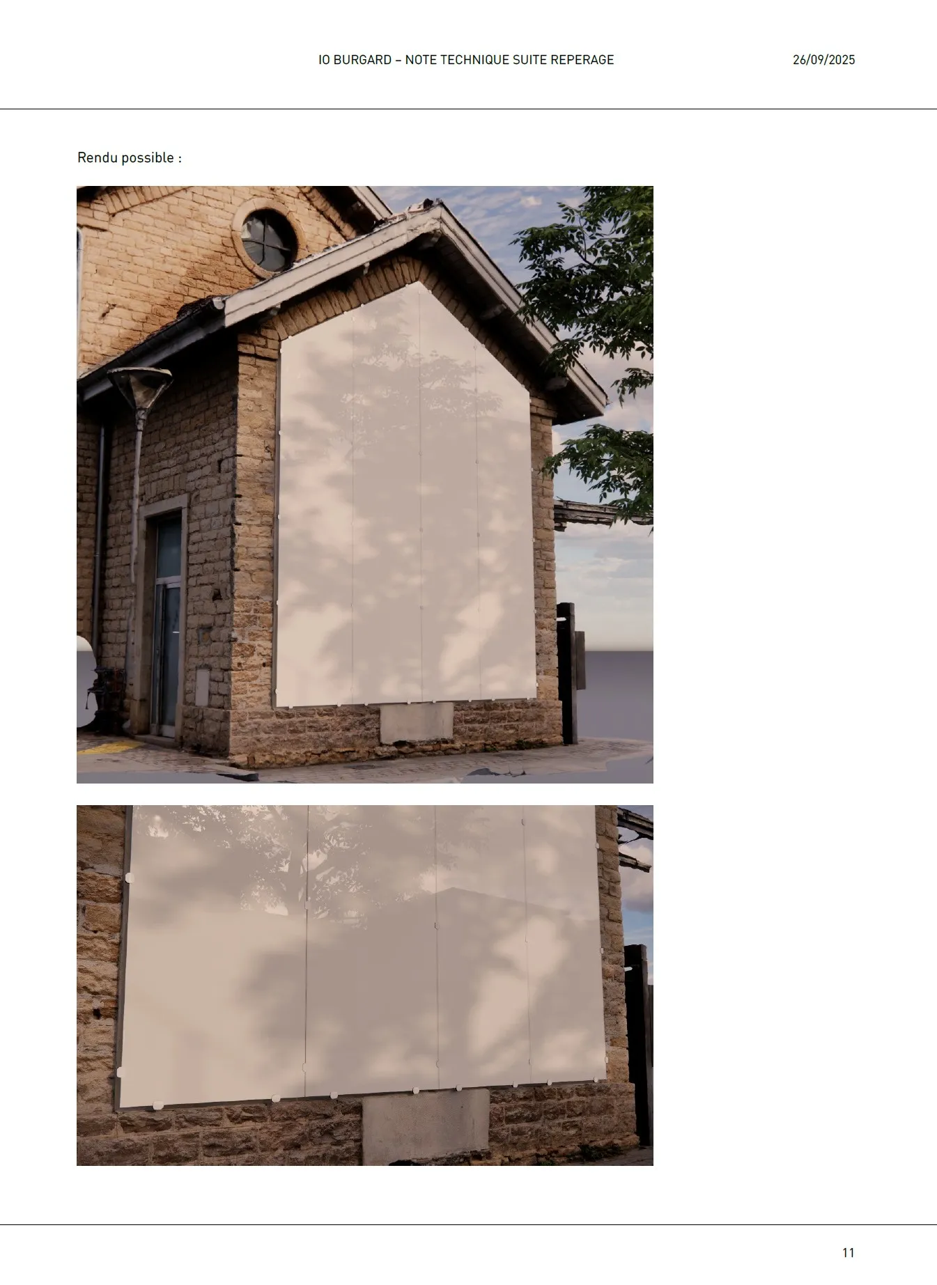 Feasibility study, glass installation, gable wall, Systral station.