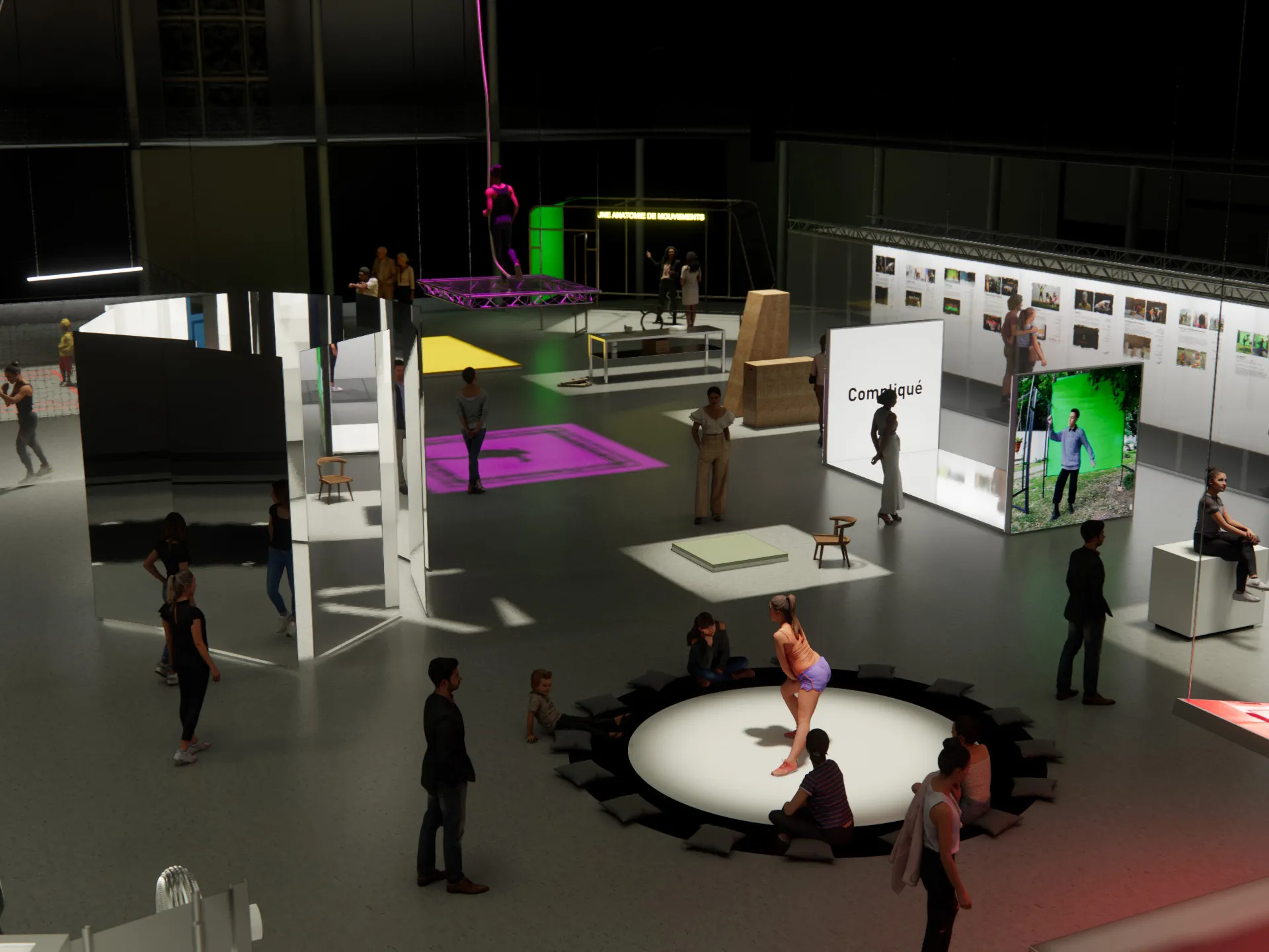 Scenographic rendering for 19 × BXL, T.R.A.N.S.I.T.S.C.A.P.E.